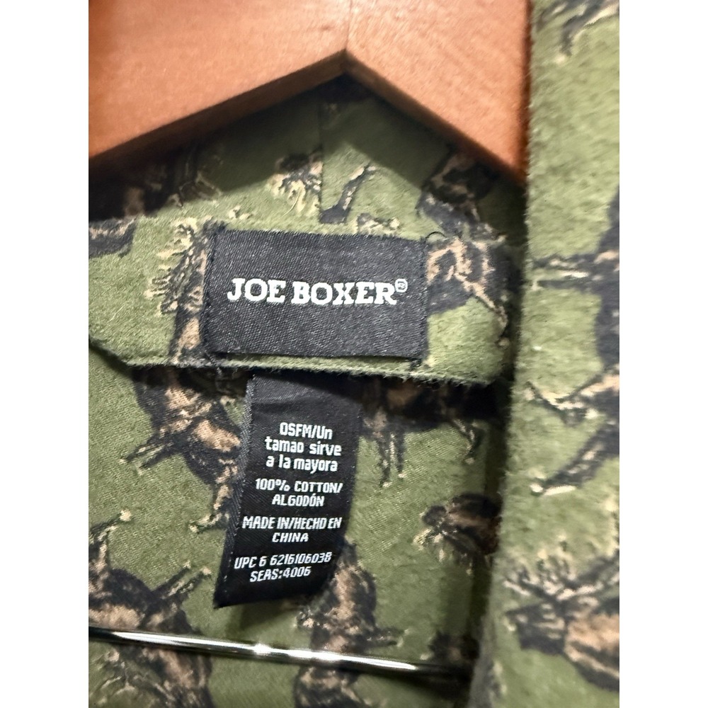 Joe Boxer Mens Elk Robe Long Sleeve Pockets Tie Cotton Flannel Cabincore Cottage - Picture 2 of 13